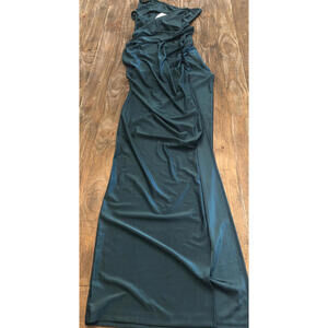 Windsor, Women Forest Green- Formal Dress With Leg Slit- Size L